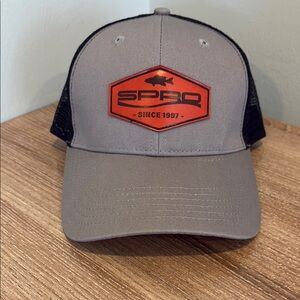 SPRO Fishing Gray and Black Structured Trucker Hat with Curved Brim